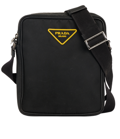 Milano Crossbody, &pound;310, Handbags, Black, Nylon, Front view